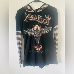 Killer Kitty Judas Priest hooded long sleeve